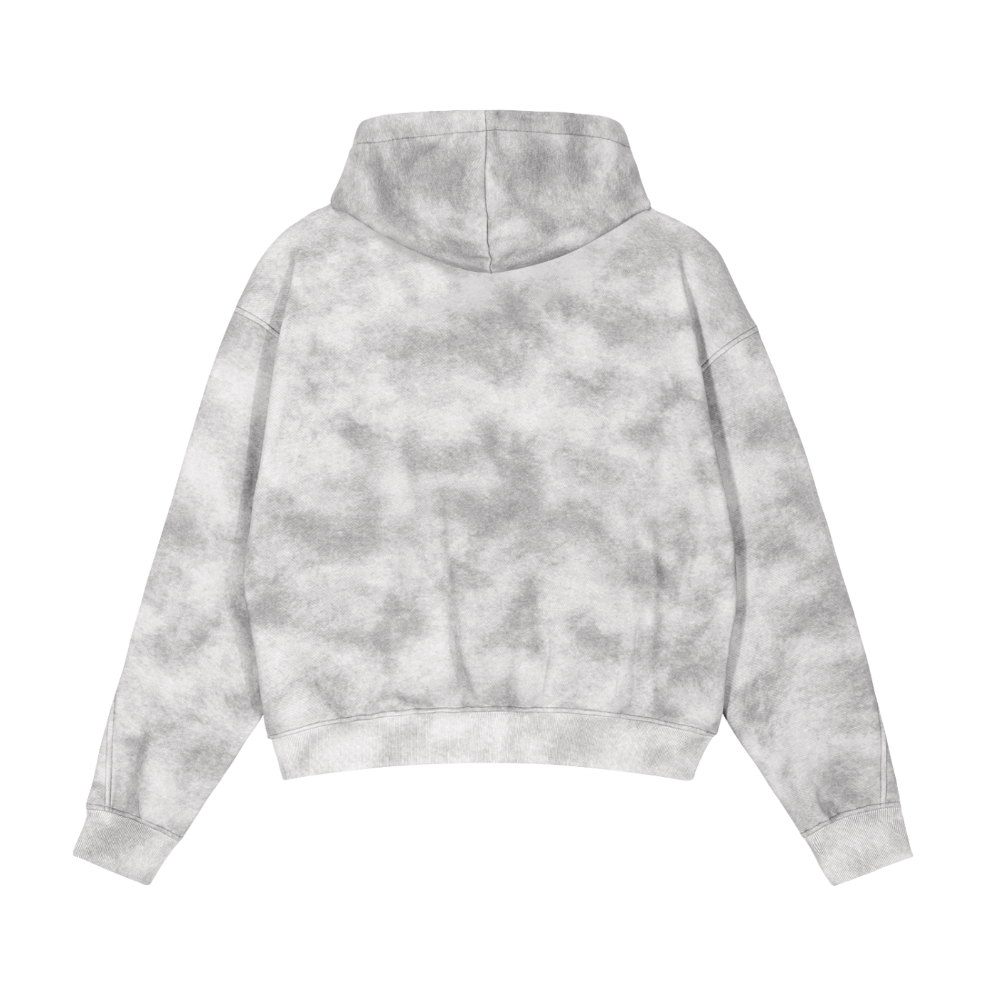 Alpine Dust Dirty Washed Boxy Zip-up Fleece Hoodie