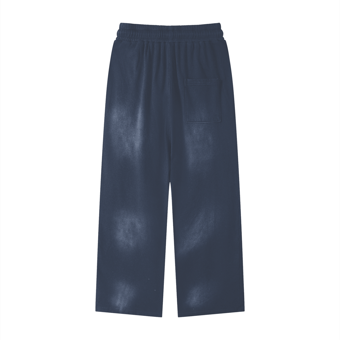 Effortless Athleisure Handcrafted Monkey Wash Sweatpants Navy Blue