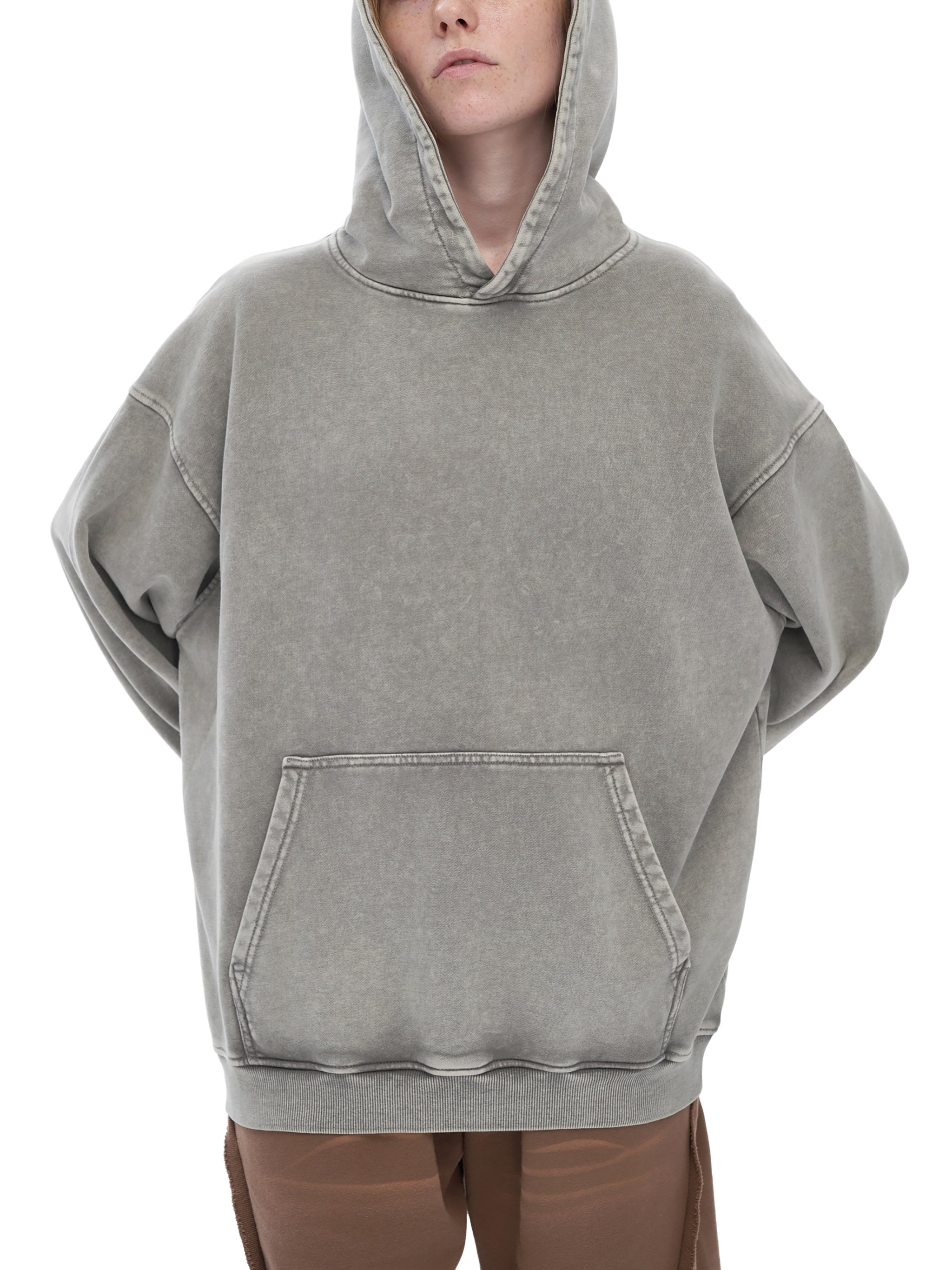 Graphite Drape Oversize Hoodie