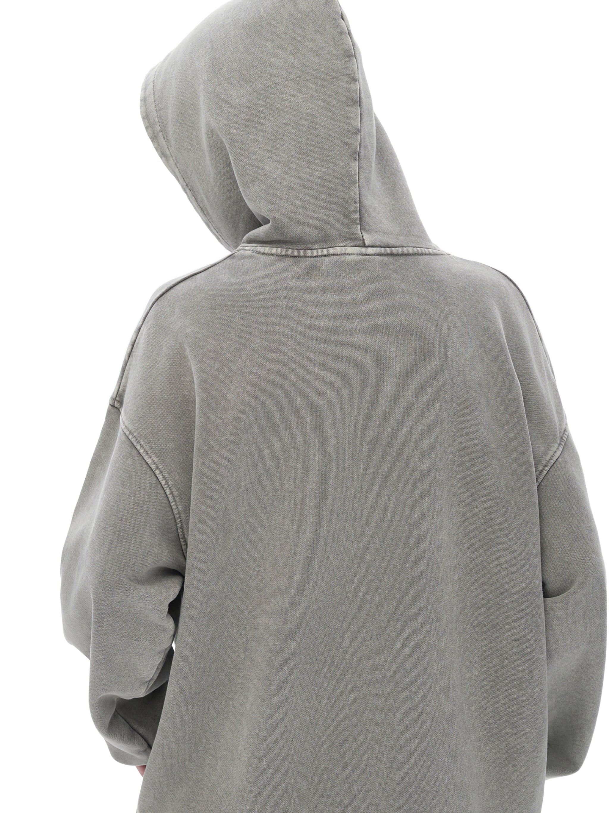 Graphite Drape Oversize Hoodie