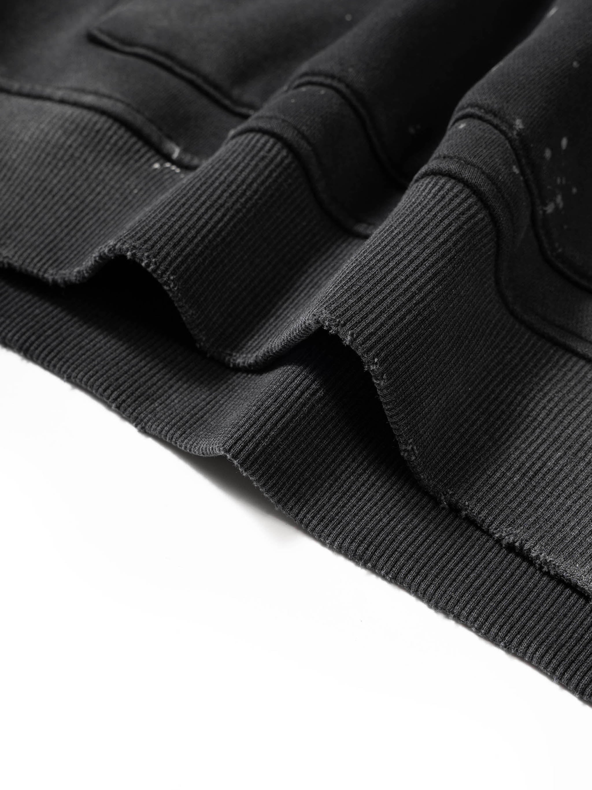 Salvage Stitch Vintage Wash Frayed Fleece Hoodie