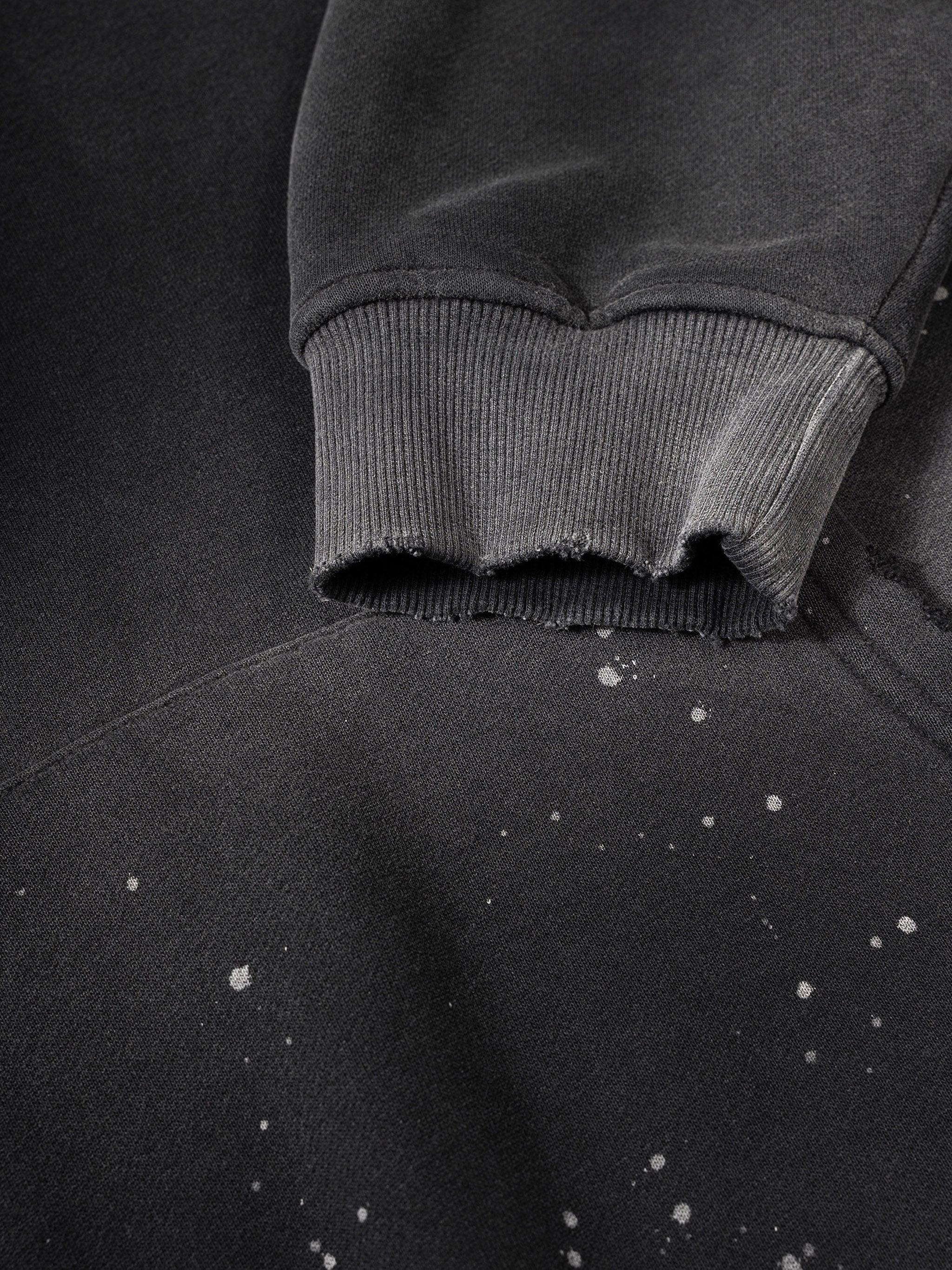 Salvage Stitch Vintage Wash Frayed Fleece Hoodie