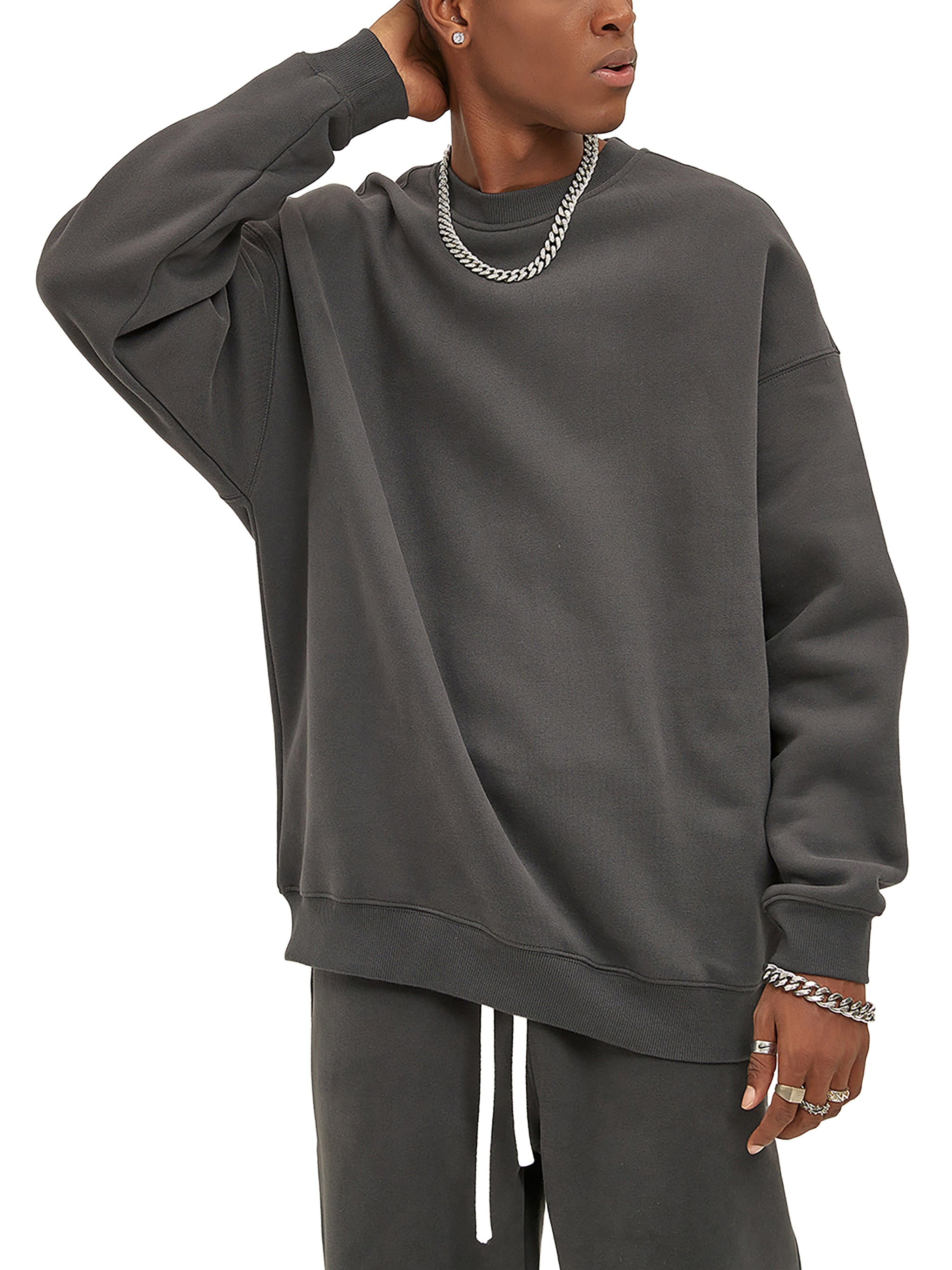 Onyx Drape Fleeced Sweatshirt