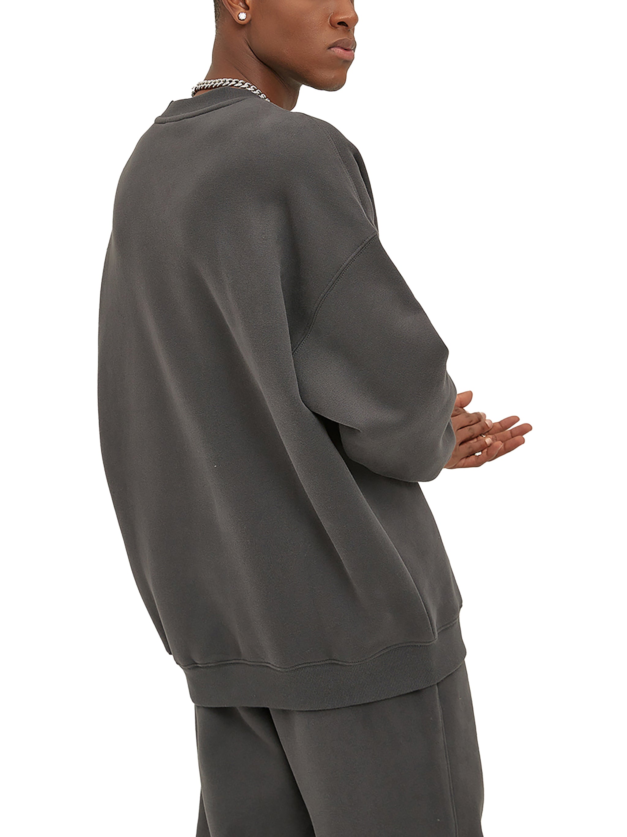 Onyx Drape Fleeced Sweatshirt