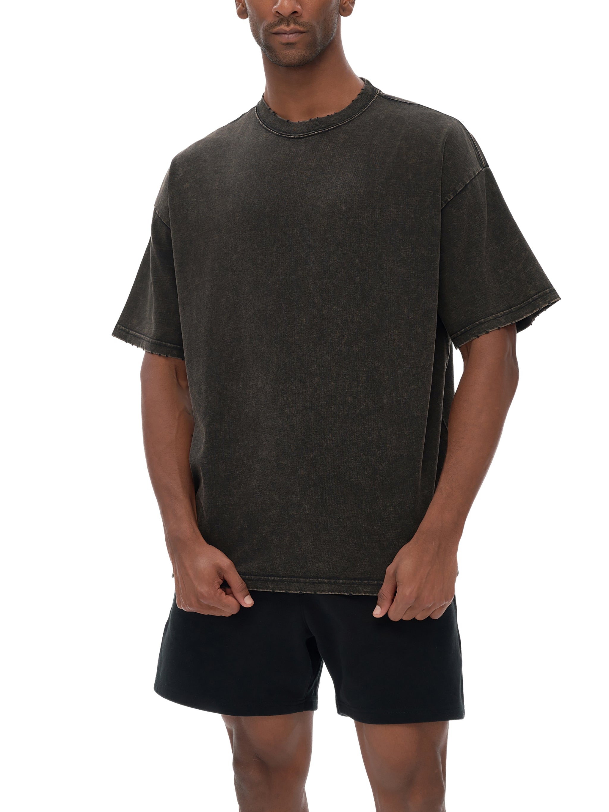 CarbonThread Edge Frayed T-Shirt