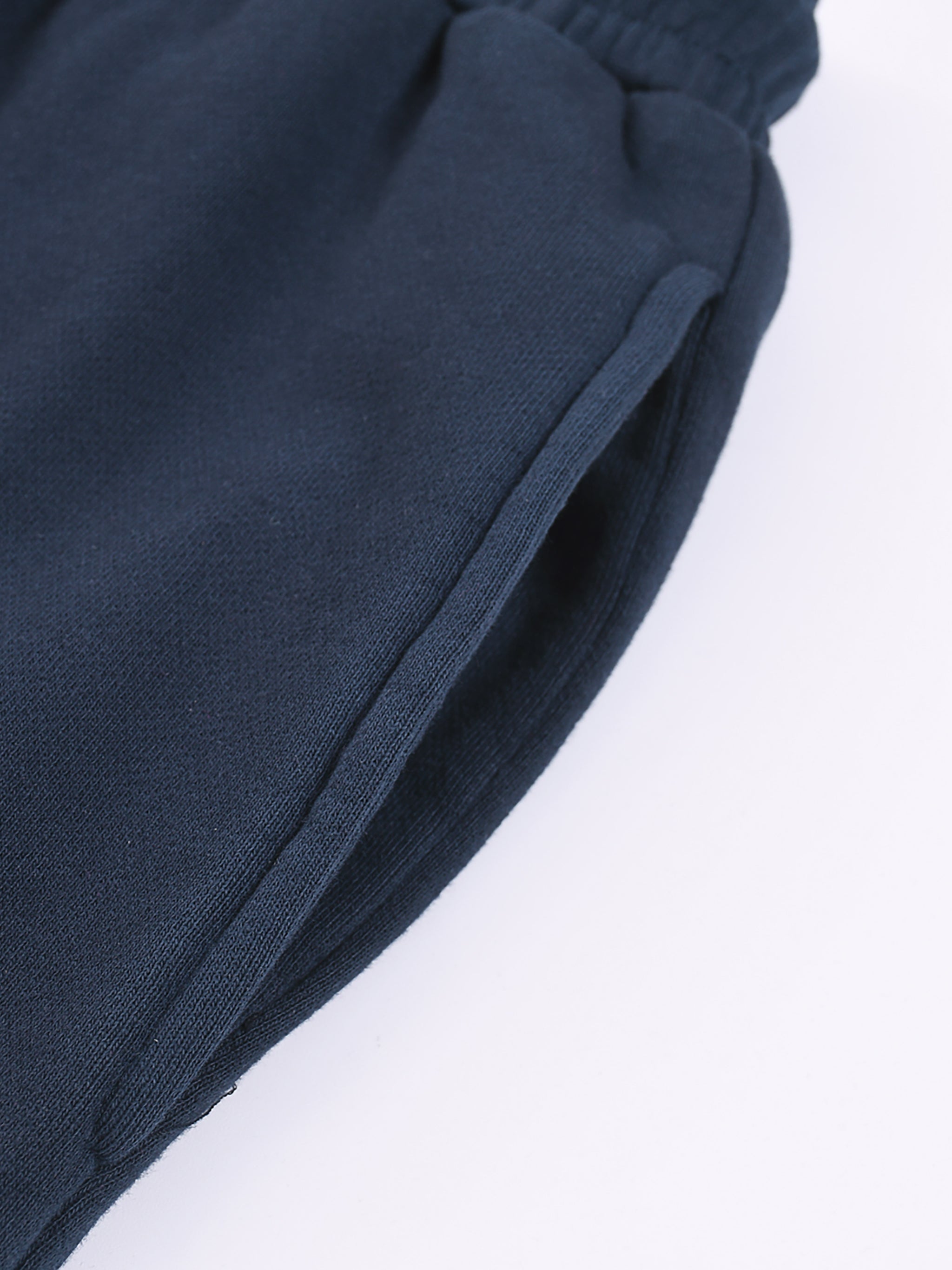 Effortless Athleisure Handcrafted Monkey Wash Sweatpants Navy Blue