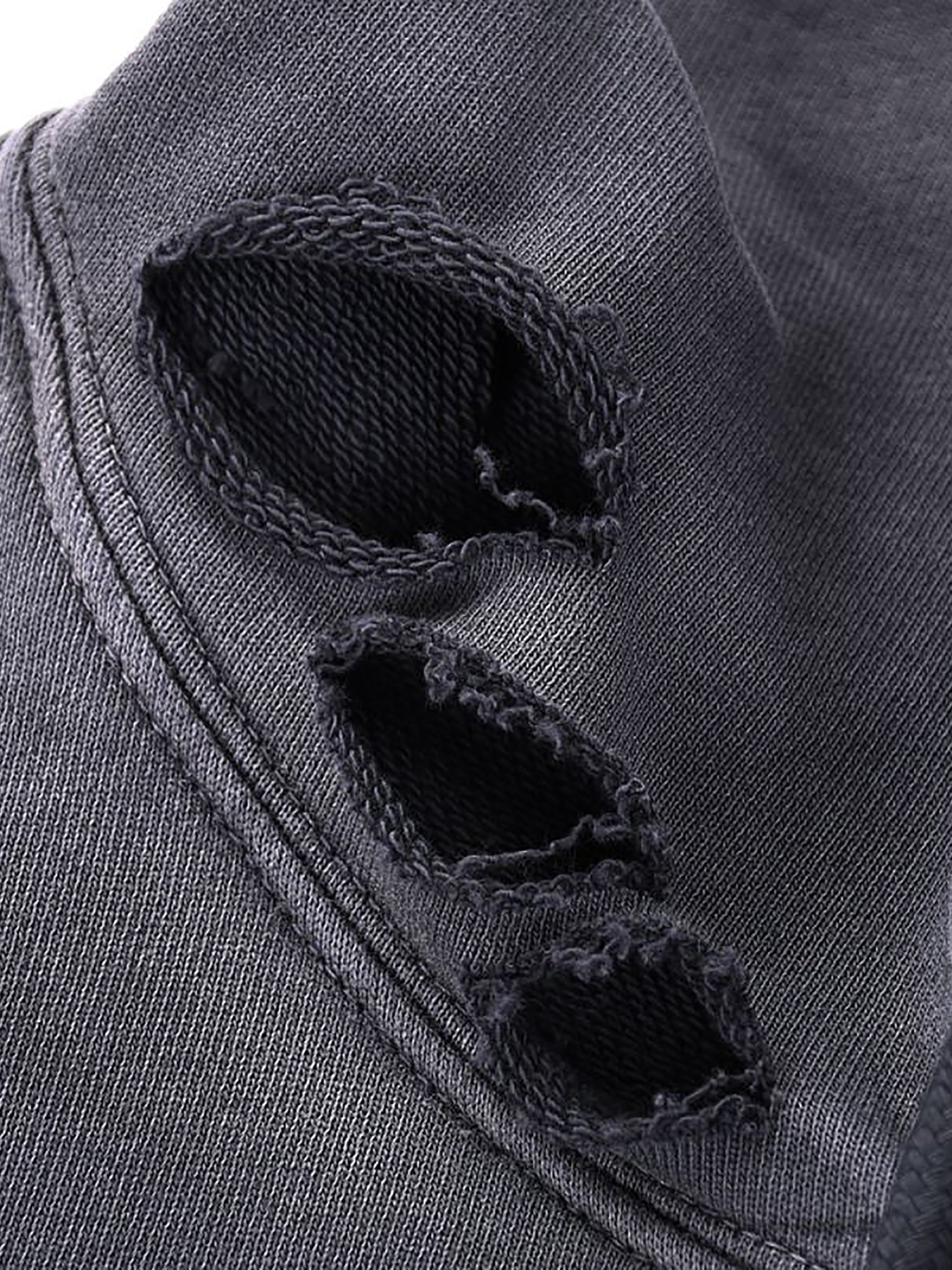 GrimStone Pure Cotton Hand-Frayed Hoodie