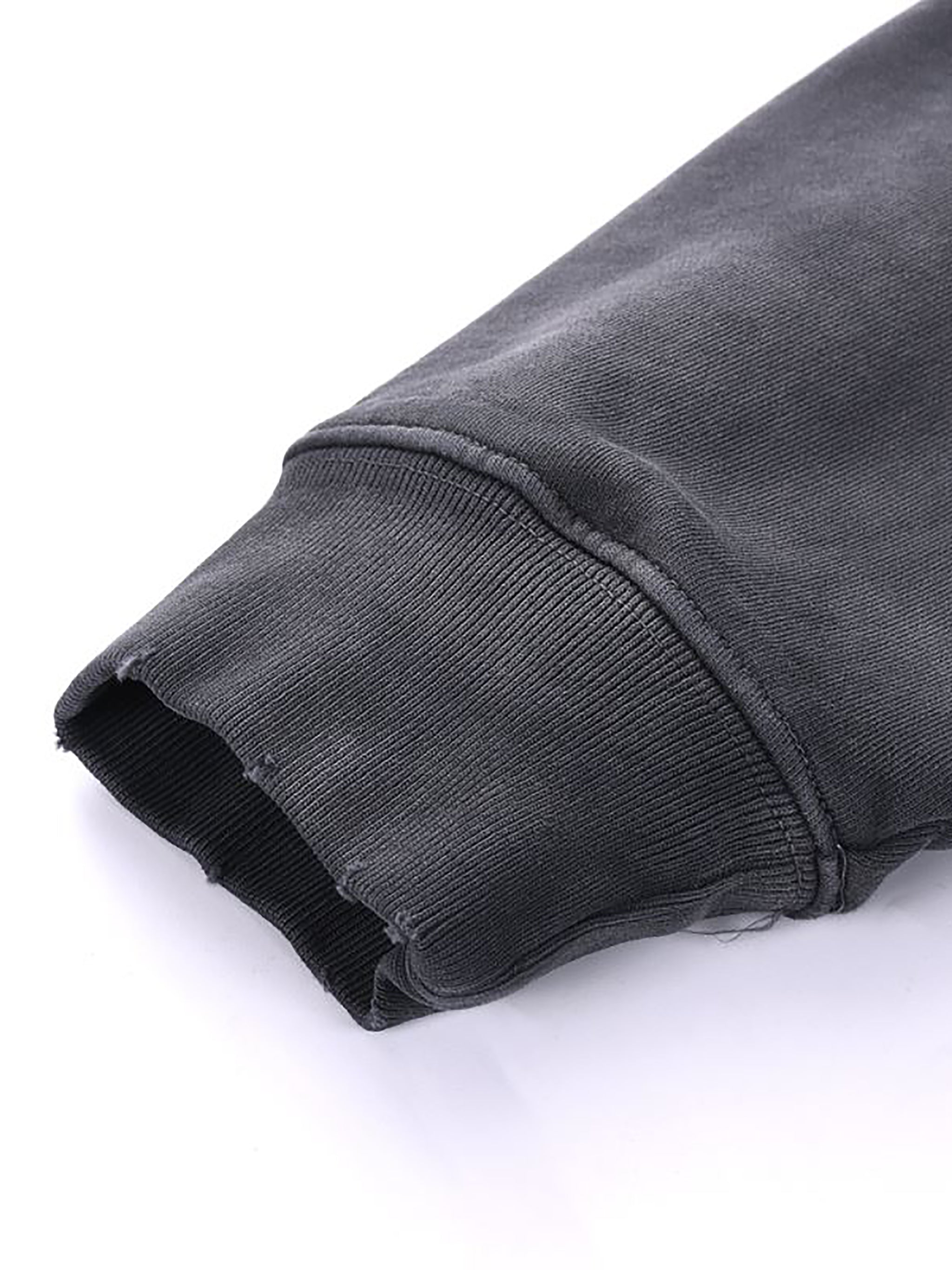 GrimStone Pure Cotton Hand-Frayed Hoodie