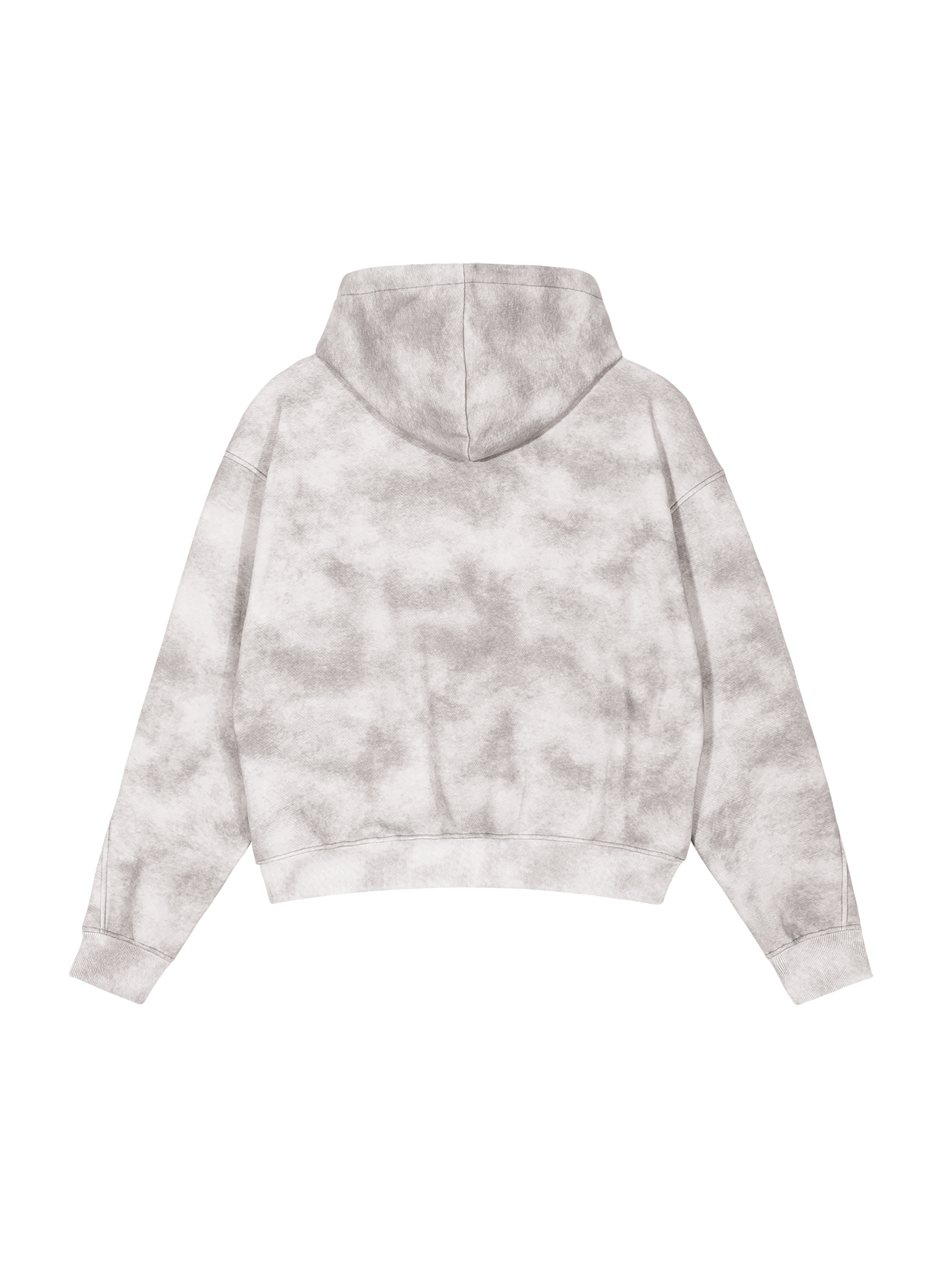 Alpine Dust Dirty Washed Boxy Zip-up Fleece Hoodie